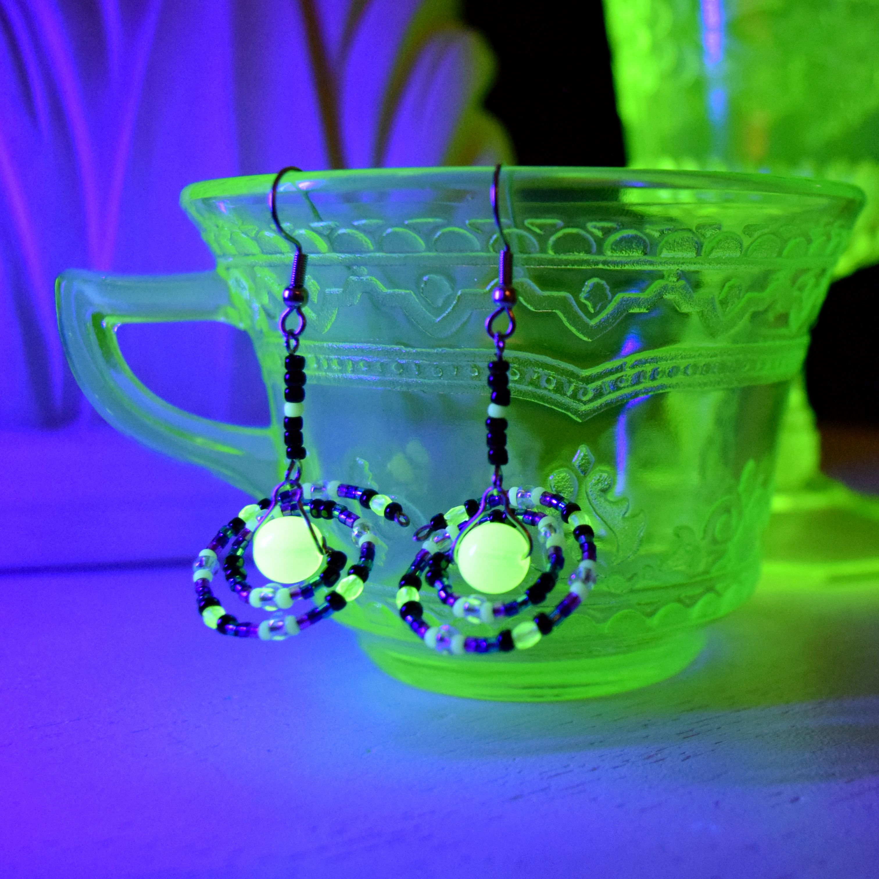 Uranium glass necklace
